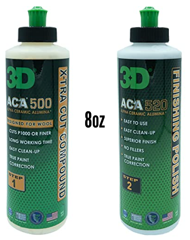 FREE Ship-3D ONE+SPEED+ACA 500+520-4x8oz-Compound+Polish All In One Combo  Kit